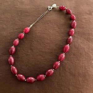 355. White House Black Market Red Jade Necklace $60.00 ea.